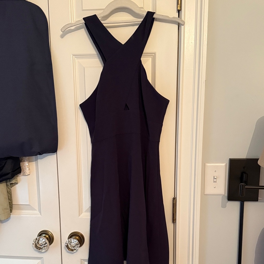 Likely Navy Blue Halter Dress